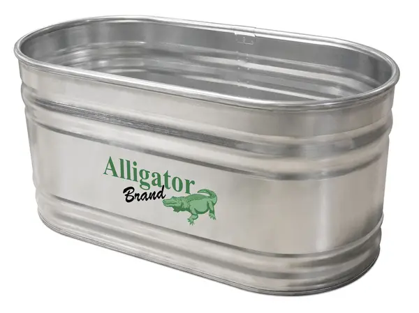Alligator Brand Stock Tank Galvanized RE225 Round-End 2x2x5 131-Gallon 22611925