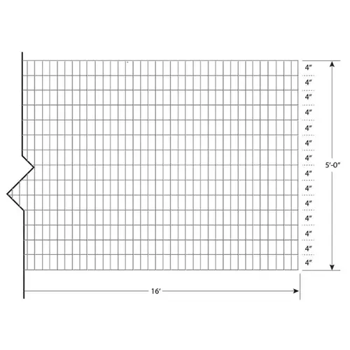 Fence Panel Horse 6-Gauge 16-Wire 60" x 16ft Fence Panel Horse 6-Gauge 16-Wire 60" x 16ft