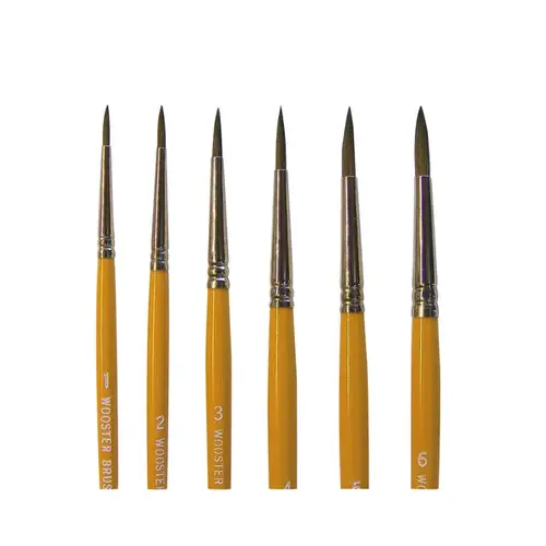 Artist Brush: #2 Industry Size, 5/32" Wide, Camel Hair Artist Brush: #2 Industry Size, 5/32" Wide, Camel Hair