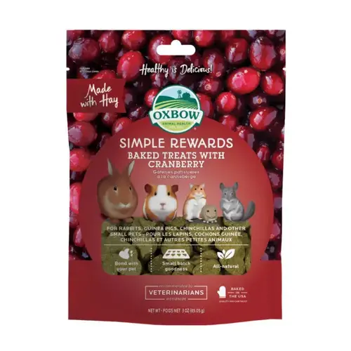 Baked Treats with Cranberry for Small Pets 3-oz