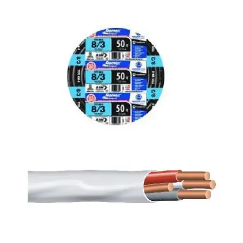 Romex SIMpull NM-B Copper Cable 8-Gauge 3-Conductor 50ft Romex SIMpull NM-B Copper Cable 8-Gauge 3-Conductor 50ft