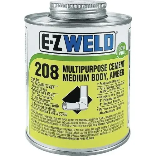 Multipurpose Cement 208 Medium Body Amber 1-Quart