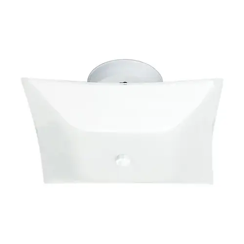 Satco White Two-Light 12 Square Ceiling Mount Satco White Two-Light 12 Square Ceiling Mount