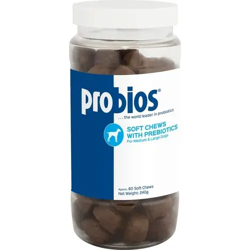 Probios Soft Chews with Prebiotics Supplement for Medium & Large Dogs Probios Soft Chews with Prebiotics Supplement for Medium & Large Dogs