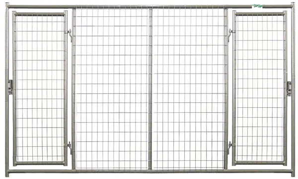 Alligator Brand Dog Kennel Side Panel with Double Entrance Doors 10ft Hot Dipped Galvanized 14200015