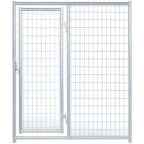 Dog Kennel Side Panel with Single Entrance Door 5ft Pre-Galvanized Wire