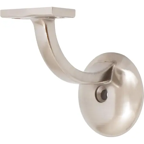 Heavy-Duty Round Aluminum Handrail Bracket -Satin Nickel Heavy-Duty Round Aluminum Handrail Bracket -Satin Nickel