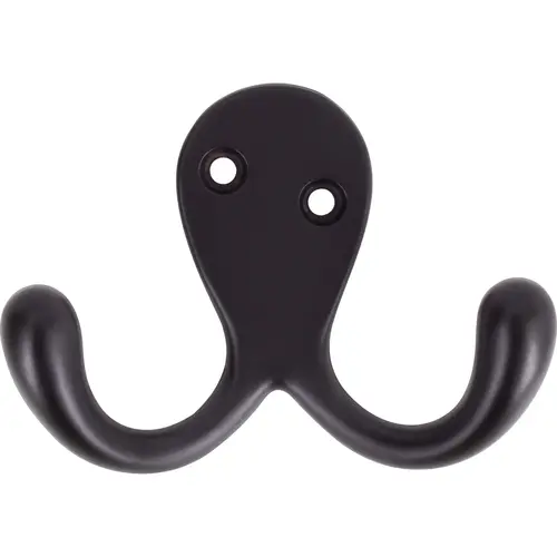 Double Robe Hook, 2-1/8" High, 1" Projection, Oil-Rubbed Bronze Double Robe Hook, 2-1/8" High, 1" Projection, Oil-Rubbed Bronze
