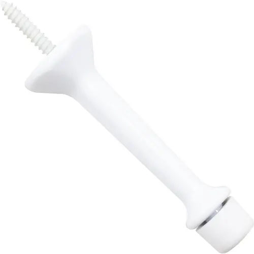 Heavy-Duty Solid Door Stop, 3 Inches, White Heavy-Duty Solid Door Stop, 3 Inches, White