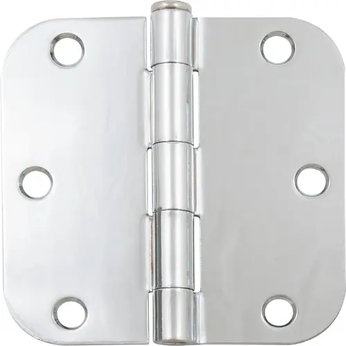 3-1/2" 5/8R Standard Hinge - pack of 100 - Polished Chrome 3-1/2" 5/8R Standard Hinge - pack of 100 - Polished Chrome