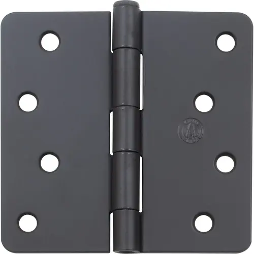 Stone Harbor Hardware 4" Door Hinges, 1/4" Radius Corner, Matte Black, 3-Pack Stone Harbor Hardware 4" Door Hinges, 1/4" Radius Corner, Matte Black, 3-Pack
