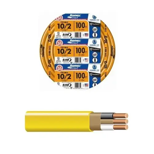 Romex SIMpull NM-B Copper Cable 10-Gauge 2-Conductor 100ft Romex SIMpull NM-B Copper Cable 10-Gauge 2-Conductor 100ft
