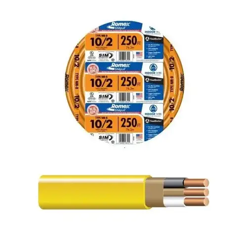 Romex SIMpull NM-B Copper Cable 10-Gauge 2-Conductor 250ft Romex SIMpull NM-B Copper Cable 10-Gauge 2-Conductor 250ft