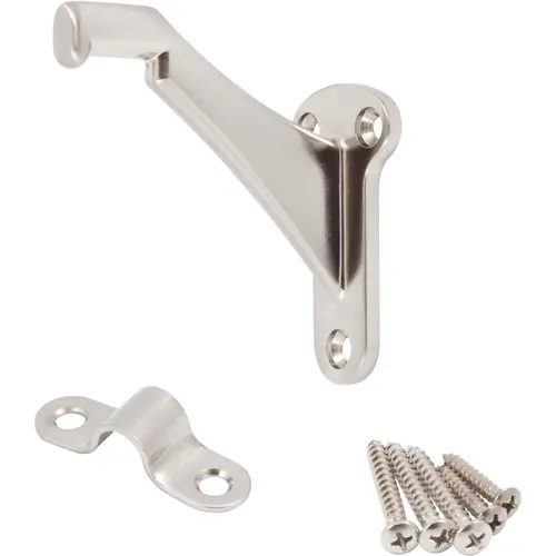 Heavy-Duty Handrail Bracket - Satin Nickel Heavy-Duty Handrail Bracket - Satin Nickel