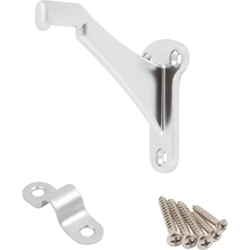 Heavy-Duty Handrail Bracket - Satin Chrome Heavy-Duty Handrail Bracket - Satin Chrome
