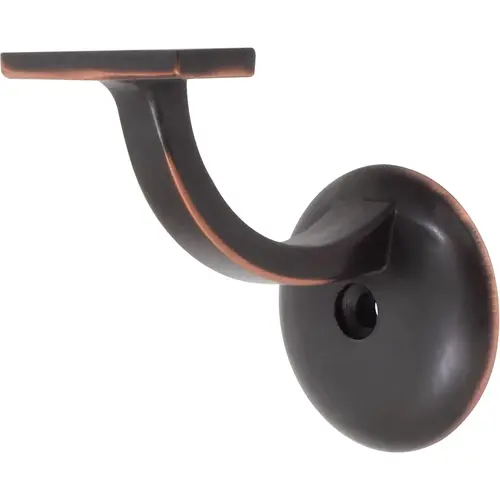 Heavy-Duty Round Aluminum Handrail Bracket - Vintage Bronze Heavy-Duty Round Aluminum Handrail Bracket - Vintage Bronze