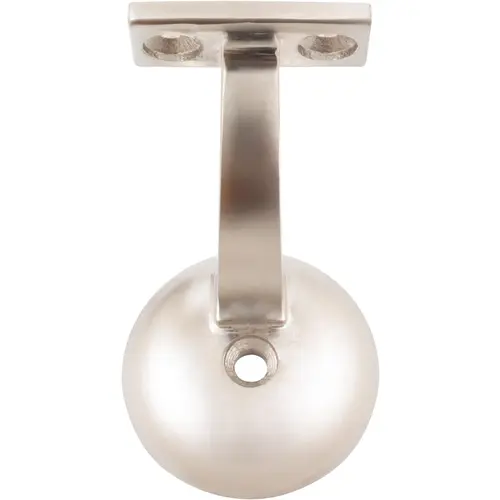 Heavy-Duty Round Aluminum Handrail Bracket - Satin Aluminum Heavy-Duty Round Aluminum Handrail Bracket - Satin Aluminum
