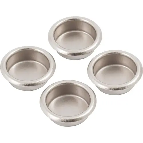 Finger Pull, 3/4 Inches, 4-Count, Satin Nickel Finger Pull, 3/4 Inches, 4-Count, Satin Nickel