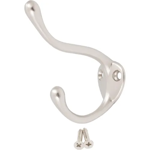 Coat & Hat Hook - Satin Nickel Coat & Hat Hook - Satin Nickel
