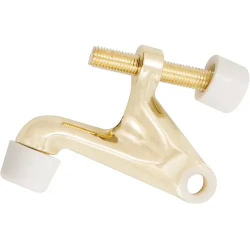 Heavy-Duty Hinge Pin Door Stop with Colored Tips, Polished Brass Heavy-Duty Hinge Pin Door Stop with Colored Tips, Polished Brass