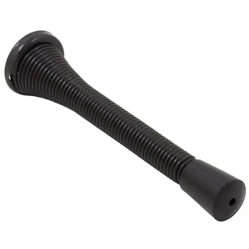 4" Heavy-Duty Spring Door Stop - Matte Black