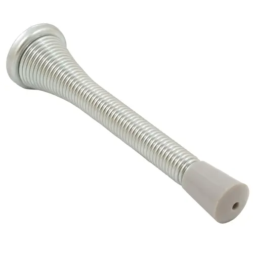 Heavy-Duty Spring Door Stop, 4 Inches, Satin Chrome Heavy-Duty Spring Door Stop, 4 Inches, Satin Chrome