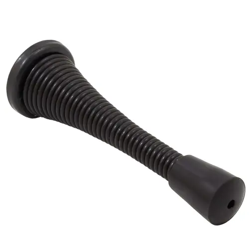 3" Heavy-Duty Spring Door Stop - Matte Black