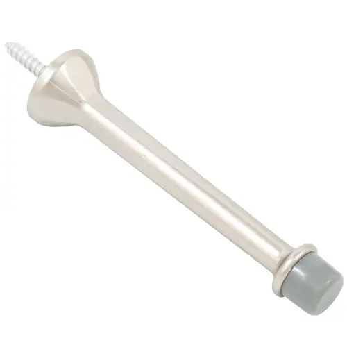 Heavy-Duty Solid Aluminum Door Stop, 4 Inches, Satin Nickel Heavy-Duty Solid Aluminum Door Stop, 4 Inches, Satin Nickel