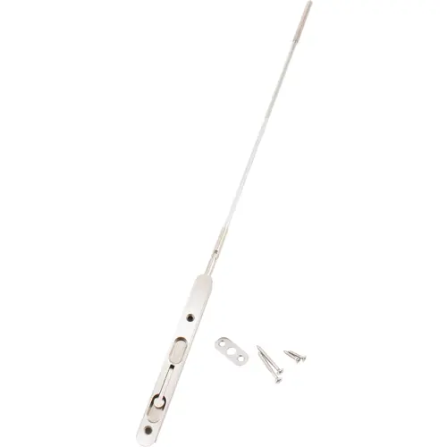 18" Extension Flip-Lever Flush Bolt - Satin Nickel 18" Extension Flip-Lever Flush Bolt - Satin Nickel