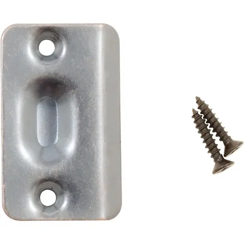Ball Catch Strike Plate, 2-1/4" x 1-3/8", Antique Brass Ball Catch Strike Plate, 2-1/4" x 1-3/8", Antique Brass