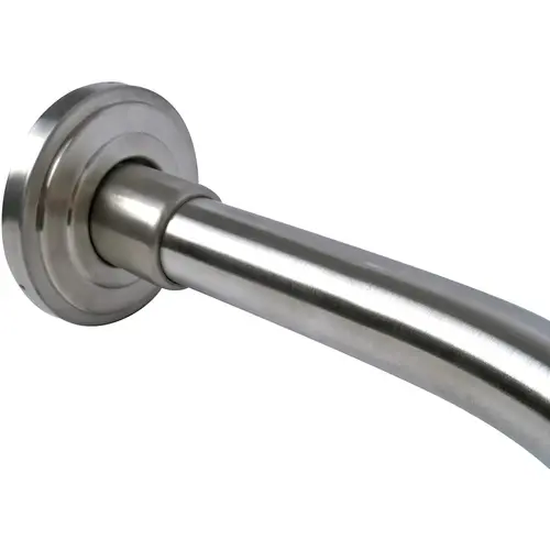 Charlotte 5' Curved Shower Rod - Satin Stainless Steel Charlotte 5' Curved Shower Rod - Satin Stainless Steel