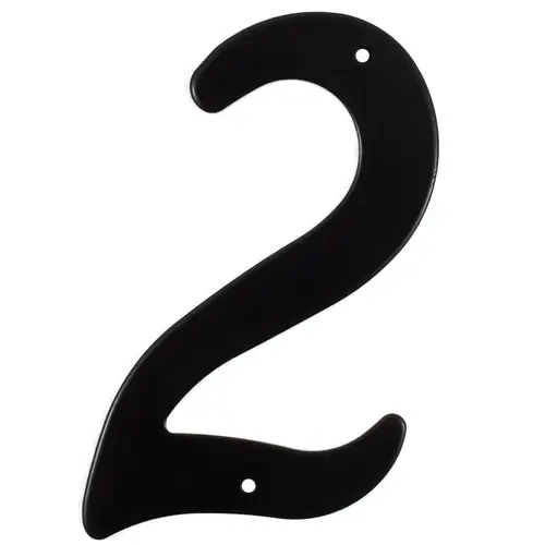 4" Smooth House Number #2 - Matte Black 4" Smooth House Number #2 - Matte Black