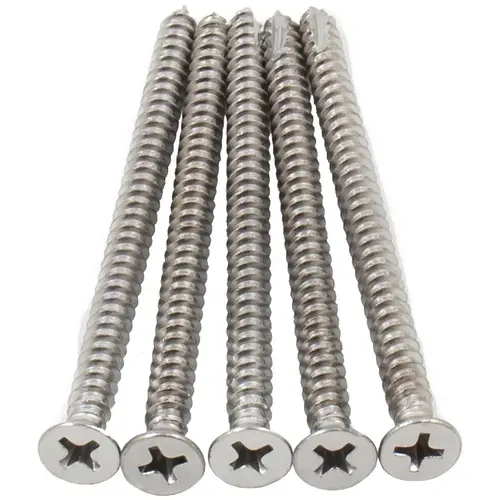 #9 x 2-3/4" Hinge Screws - pack of 100 - Polished Chrome