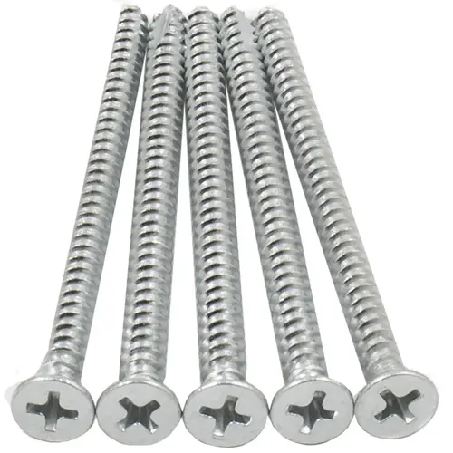 #9 x 2-3/4" Hinge Screws - pack of 100 - Satin Chrome #9 x 2-3/4" Hinge Screws - pack of 100 - Satin Chrome