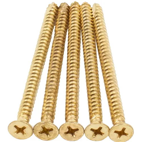 #9 x 2-3/4" Hinge Screws - pack of 100 - Brass