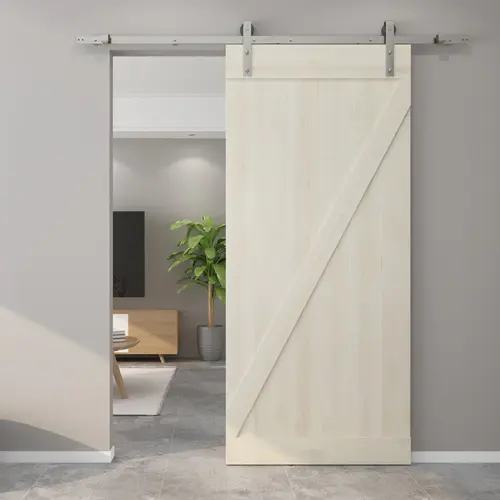 Barn Strap Sliding Door Set for 36" Doors - Satin Nickel Barn Strap Sliding Door Set for 36" Doors - Satin Nickel