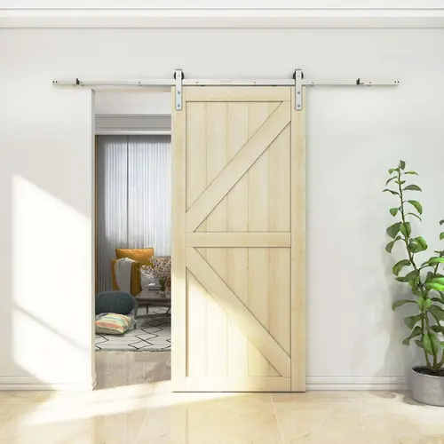 Barn Strap Sliding Door Set for 48" Doors - Satin Nickel Barn Strap Sliding Door Set for 48" Doors - Satin Nickel