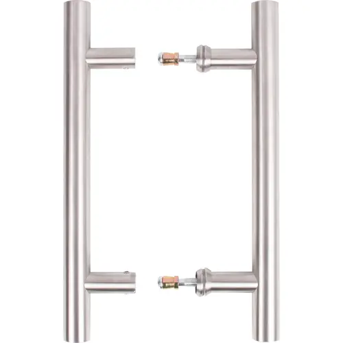 12" Double-Sided Round Bar Pull Set - Satin Stainless Steel 12" Double-Sided Round Bar Pull Set - Satin Stainless Steel