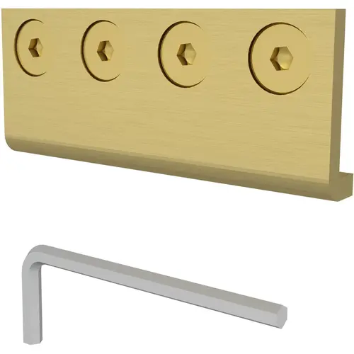 Connector Plate for Converging Flat Track Sliding Door Sets - Satin Brass Connector Plate for Converging Flat Track Sliding Door Sets - Satin Brass