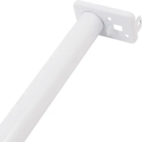 Adjustable Closet Rod, Adjusts from 48" to 72", White Adjustable Closet Rod, Adjusts from 48" to 72", White