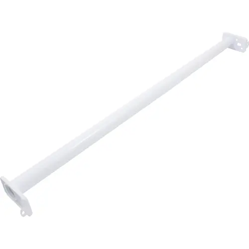 Adjustable Closet Rod, Adjusts from 30" to 48", White Adjustable Closet Rod, Adjusts from 30" to 48", White