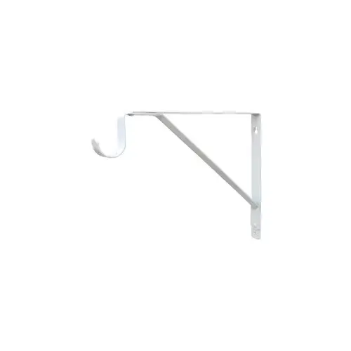 10-7/8" Flat-Back Shelf Bracket with 2-1/2" Drop - White