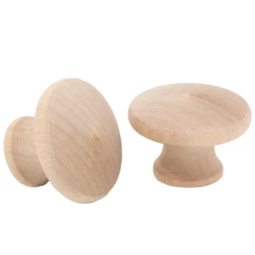 1-1/4" Wood Mushroom Knob - pack of 2 - Birch 1-1/4" Wood Mushroom Knob - pack of 2 - Birch