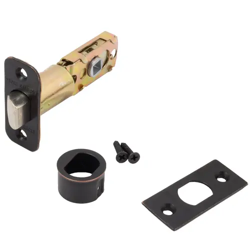Six-Way Adjustable Latch for Contemporary Interior Locks Satin Brass Six-Way Adjustable Latch for Contemporary Interior Locks Satin Brass