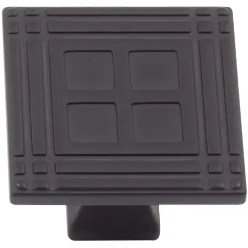 Arts & Crafts Square Knob - Matte Black Arts & Crafts Square Knob - Matte Black