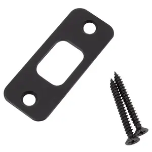 Stone Harbor Hardware 9506-19 2-3/4" x 1-1/8" Round Corner Deadbolt Strike - Matte Black