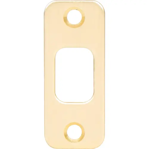 2-3/4" x 1-1/8" Round Corner Deadbolt Strike - Satin Brass