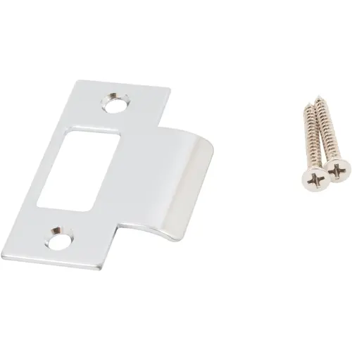 Square Corner T-Strike Plate, 2-3/4 Inches, 2-1/8" Center-to-Center, Polished Chrome Square Corner T-Strike Plate, 2-3/4 Inches, 2-1/8" Center-to-Center, Polished Chrome