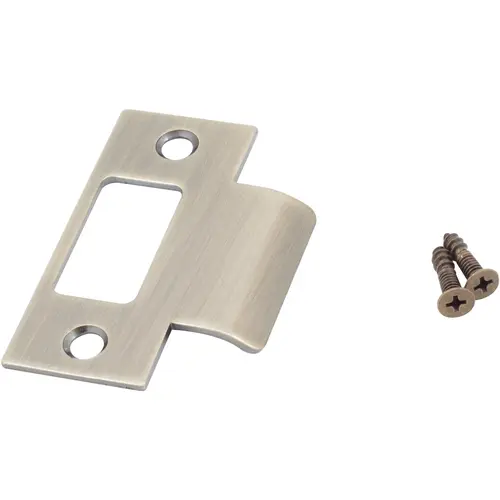 Square Corner T-Strike Plate, 2-3/4 Inches, 2-1/8" Center-to-Center, Antique Brass Square Corner T-Strike Plate, 2-3/4 Inches, 2-1/8" Center-to-Center, Antique Brass