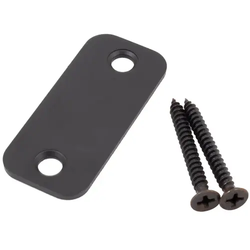 1" x 2-1/4" Round Corner Blank Strike - Matte Black 1" x 2-1/4" Round Corner Blank Strike - Matte Black